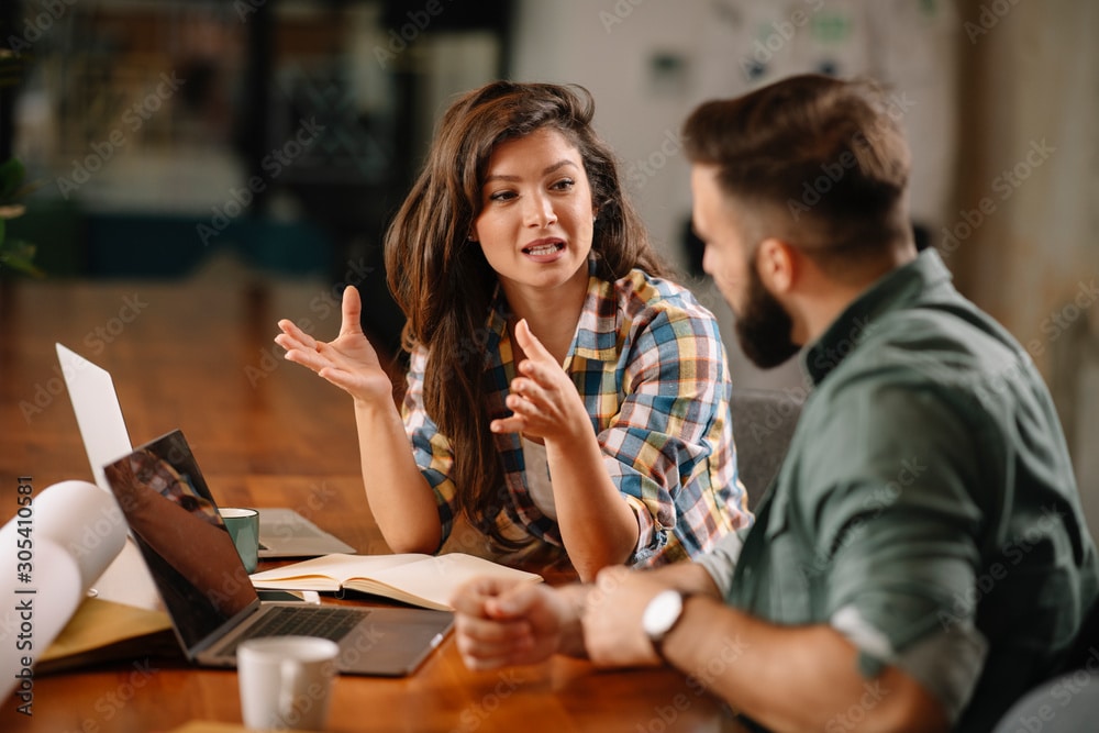 Two friends talking about the financial freedom blog, Think and Talk Money.