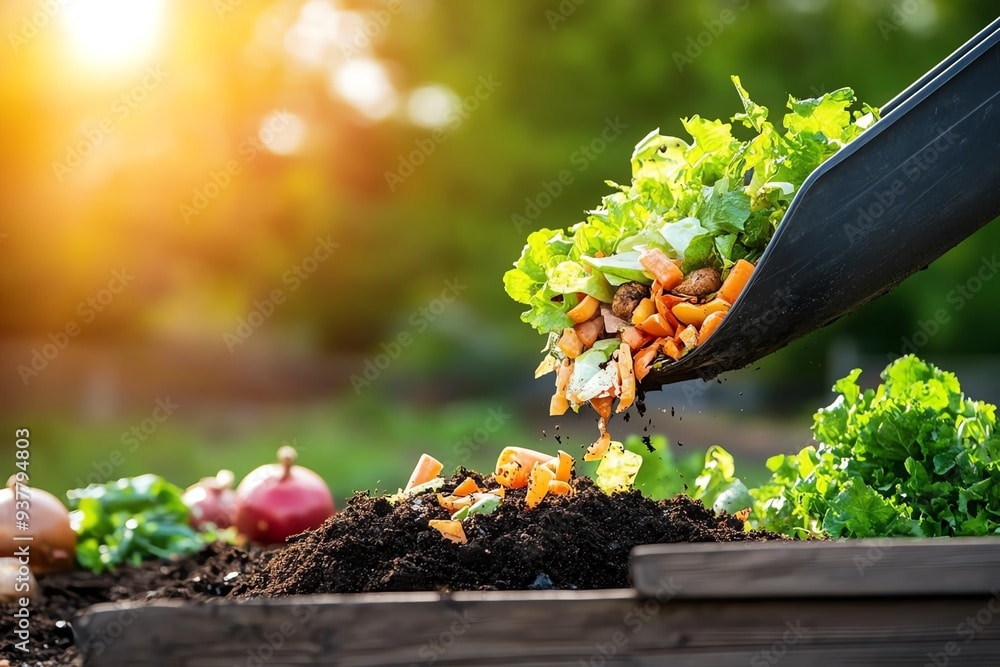 Fresh vegetables being added to soil in a garden, symbolizing healthy financial habits learned at Think and Talk Money.