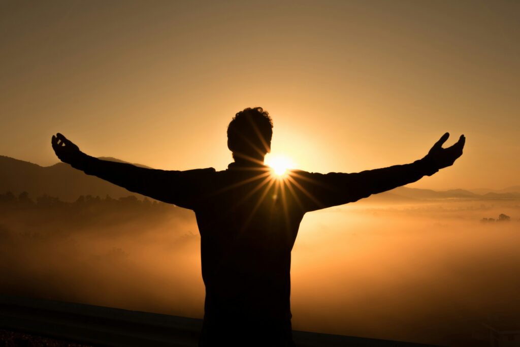 Sunshine bath illustrating the triple happiness boost spending money the right way can give you.